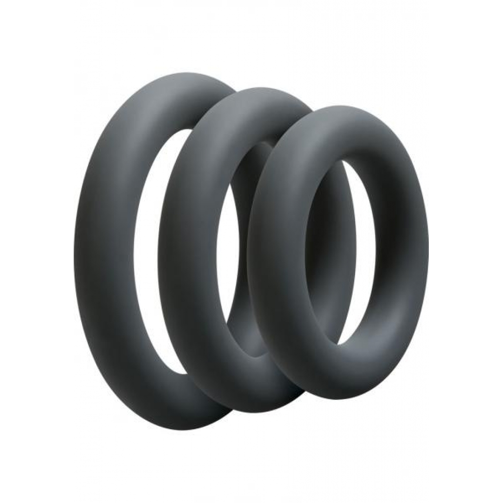 Optimale 3-Cock Ring Set - Slate Smoke