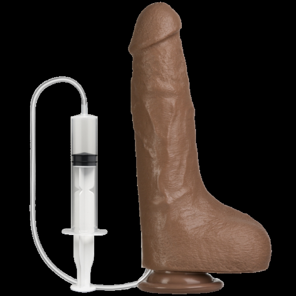 Squirting Realistic Cock Brown Dildo Tan