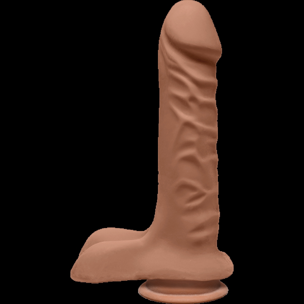 The D Super D Dildo - 8 Inches Caramel Tan