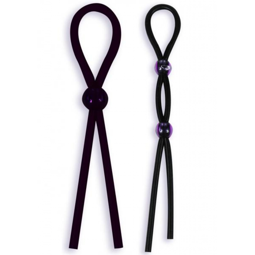 Silicone Cock Ties - Black