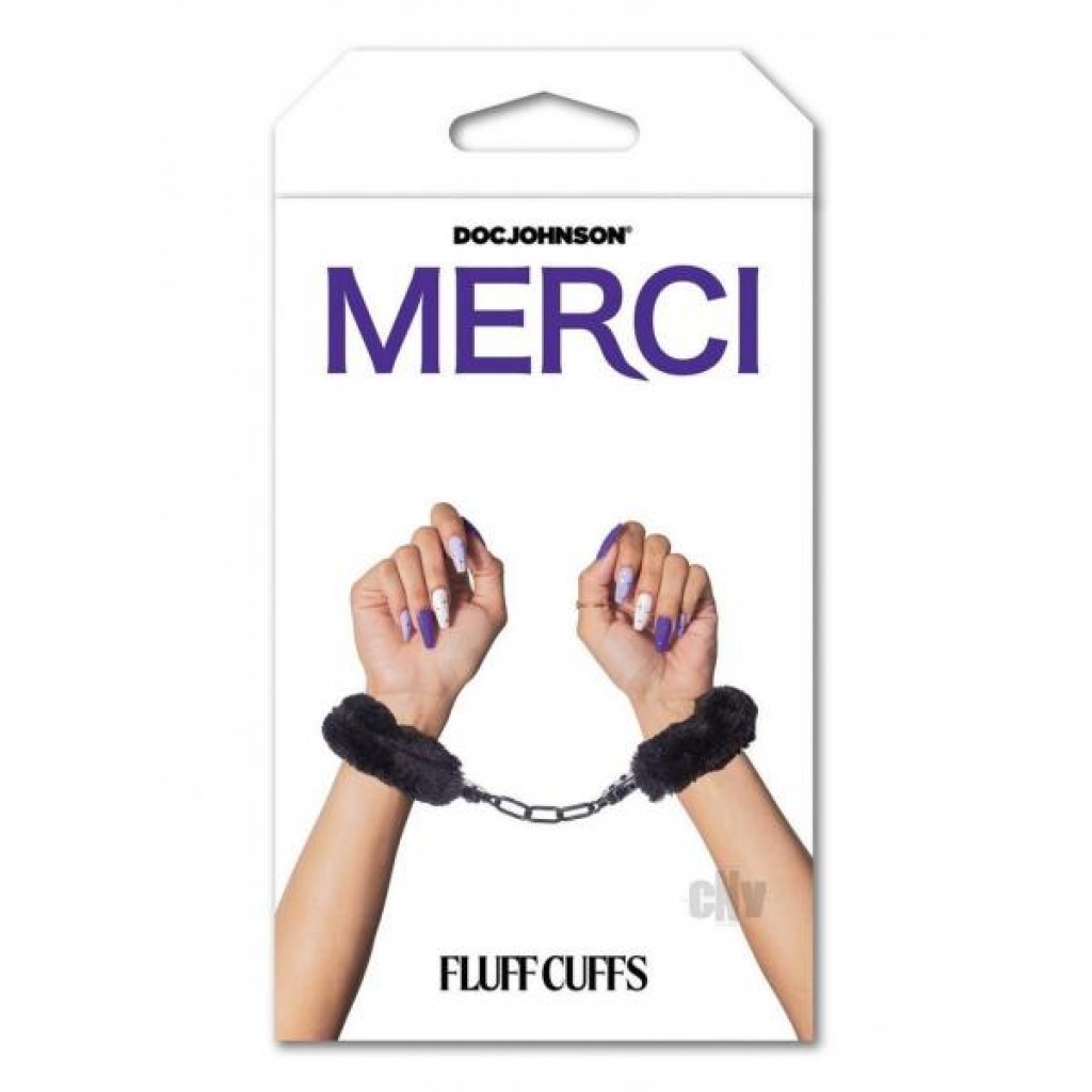 Merci Fluff Cuffs Black