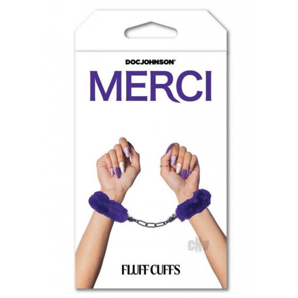 Merci Fluff Cuffs in Purple