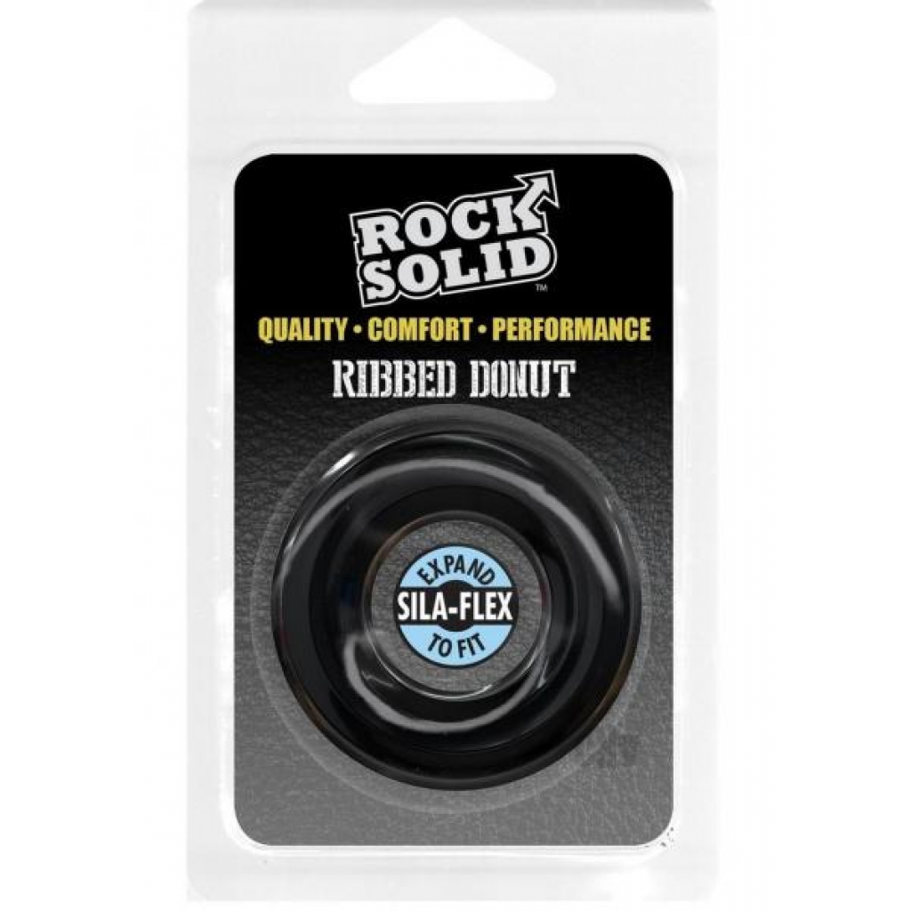 Rock Solid Ribbed Donut - Black