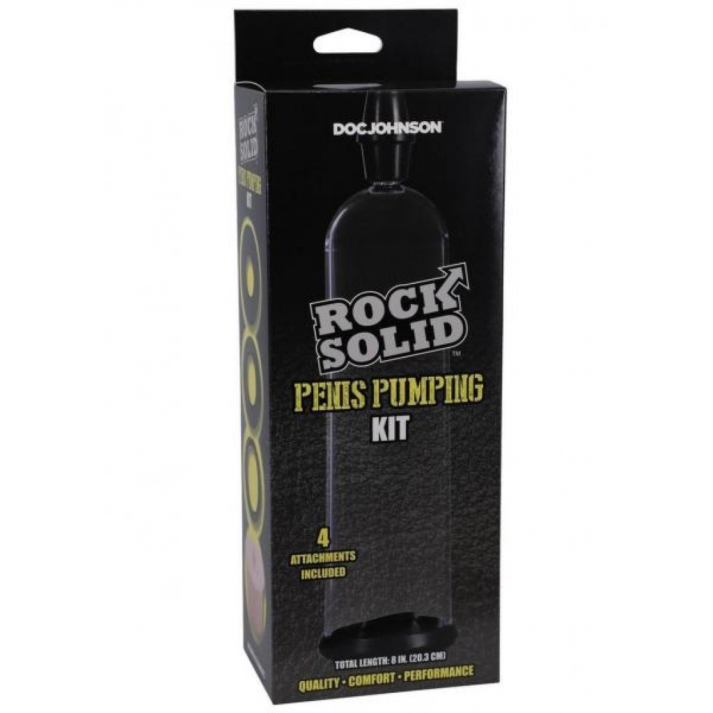 Rock Solid Manual Penis Pump Kit - Clear