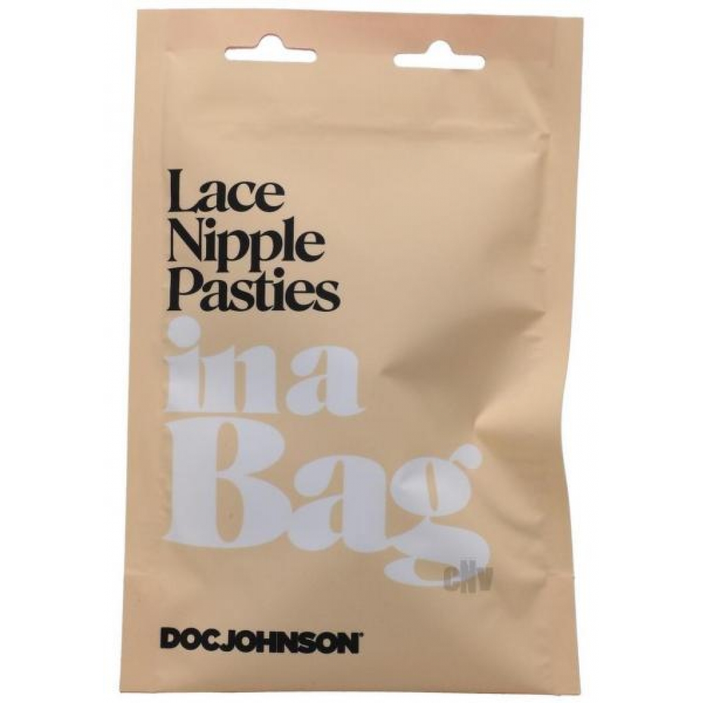 In A Bag Lace Nipple Pasties - Black