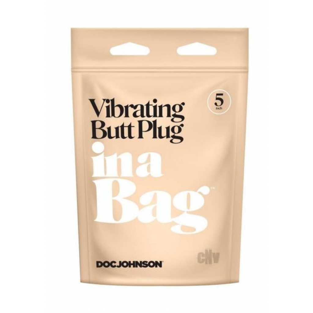 In A Bag Vibrating Butt Plug - 5 Inches Black