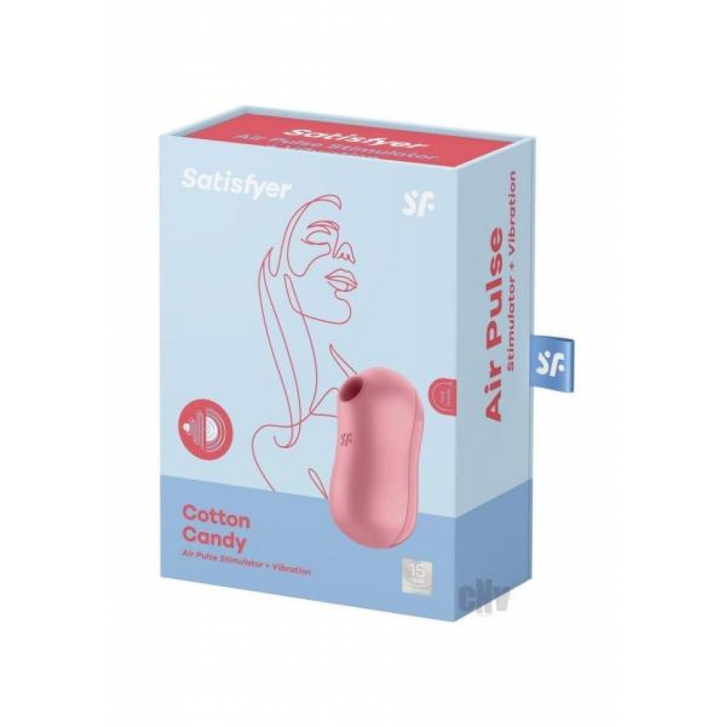 Satisfyer Cotton Candy Clitoral Stimulator - Light Red Pink