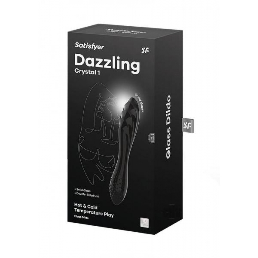 Dazzling Crystal Black Glass Dildo