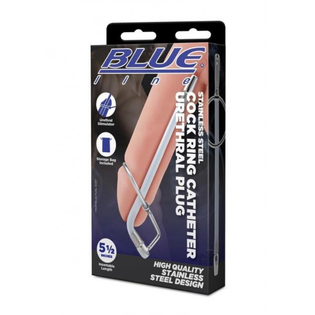 Blueline Steel C-ring Catheter Plug - Silver