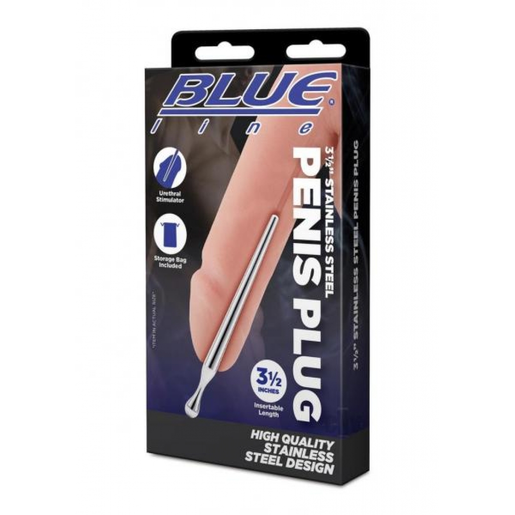 Blueline Steel Penis Plug 3.5 Silver