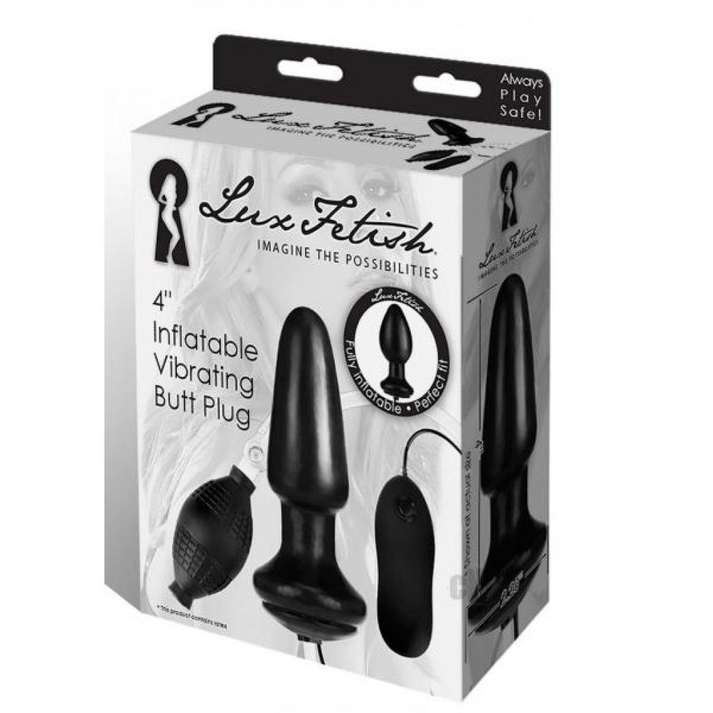 Lux F Inflatable Vibe Butt Plug - 4 inches