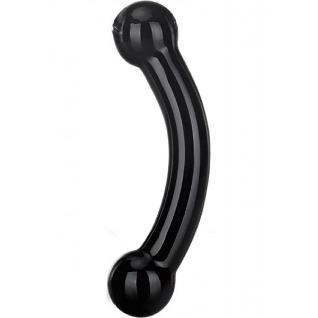 Glas Double Bull: Black Glass Dildo