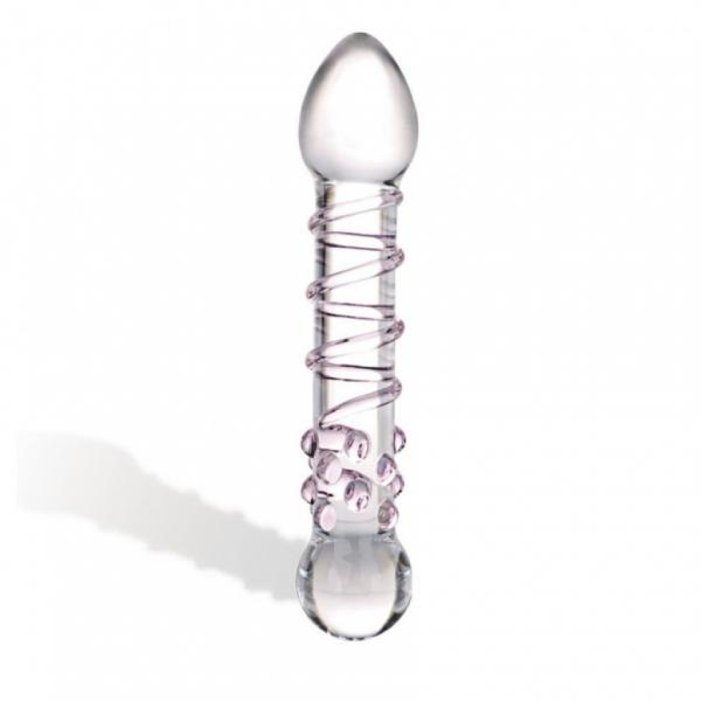 Spiral Staircase Full Tip Glass Dildo - Clear