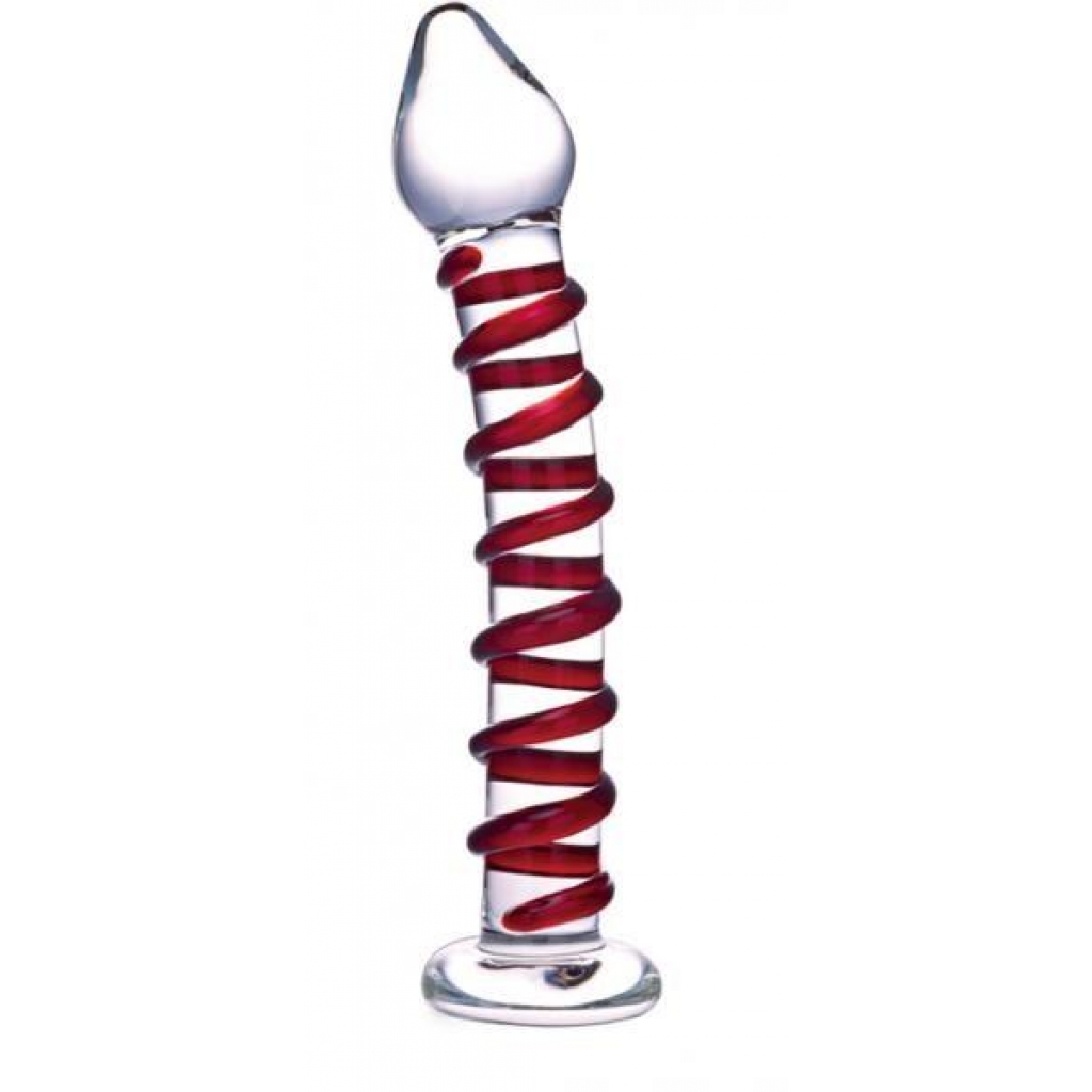 Glas Mr Swirly Glass Dildo - Red