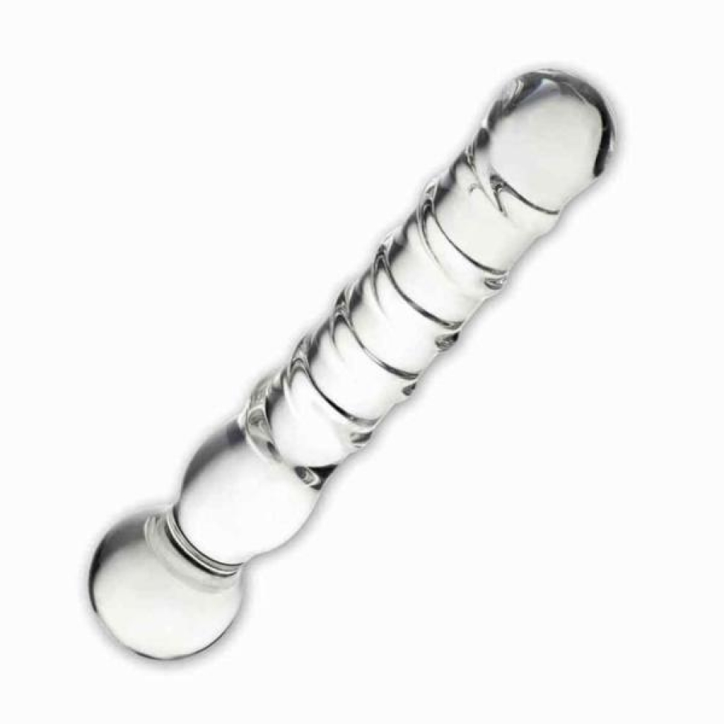 Joystick Glass Dildo - Clear