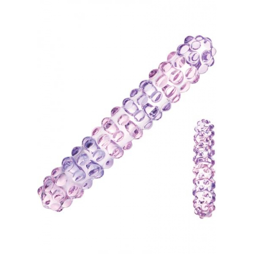 Purple Rose Nubby Dildo - Clear