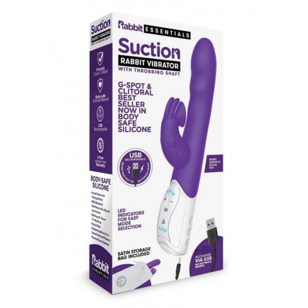 Rechargeable Clitoral Suction Rabbit - Purple