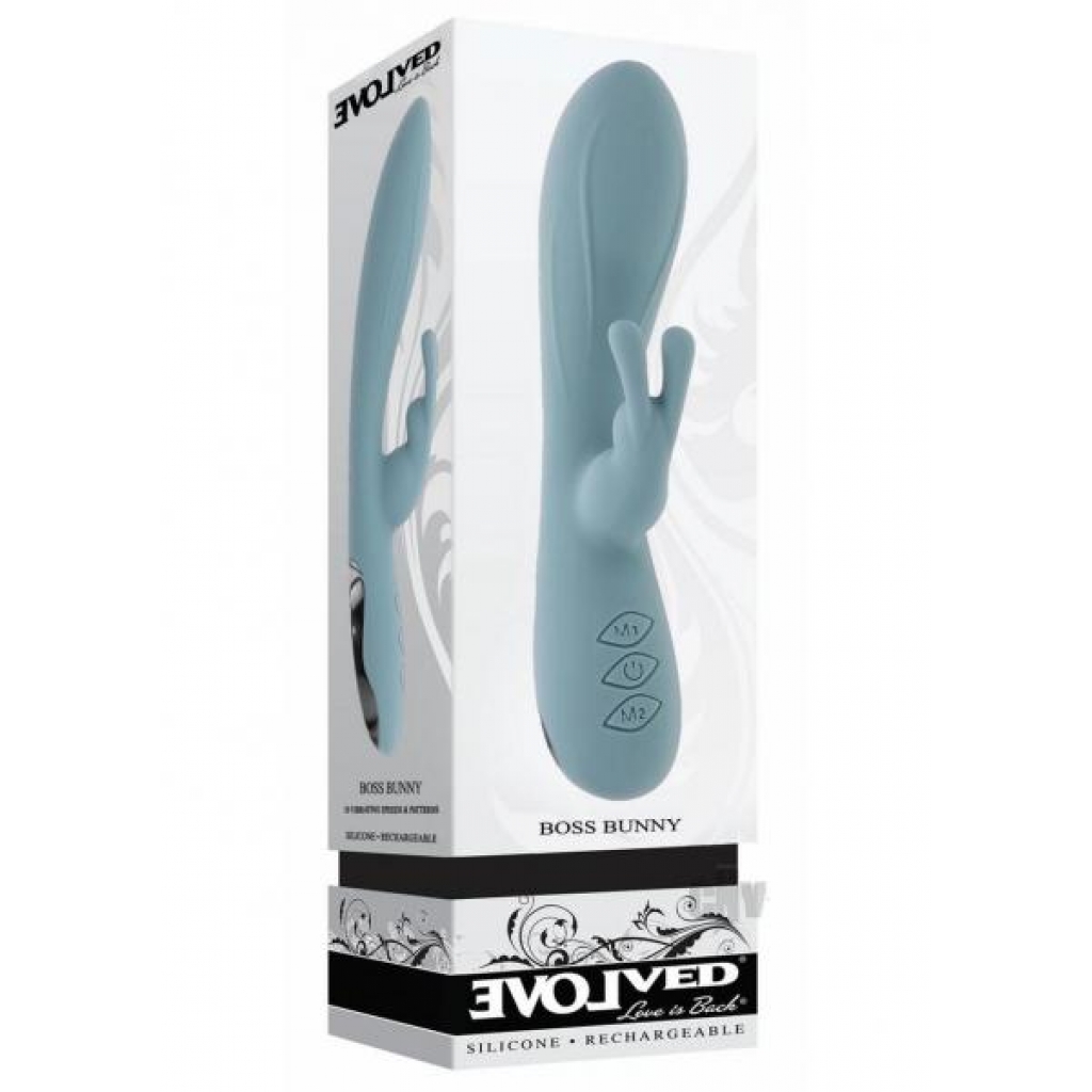 Boss Bunny Vibrating Rabbit - Blue Teal Pleasure Toy