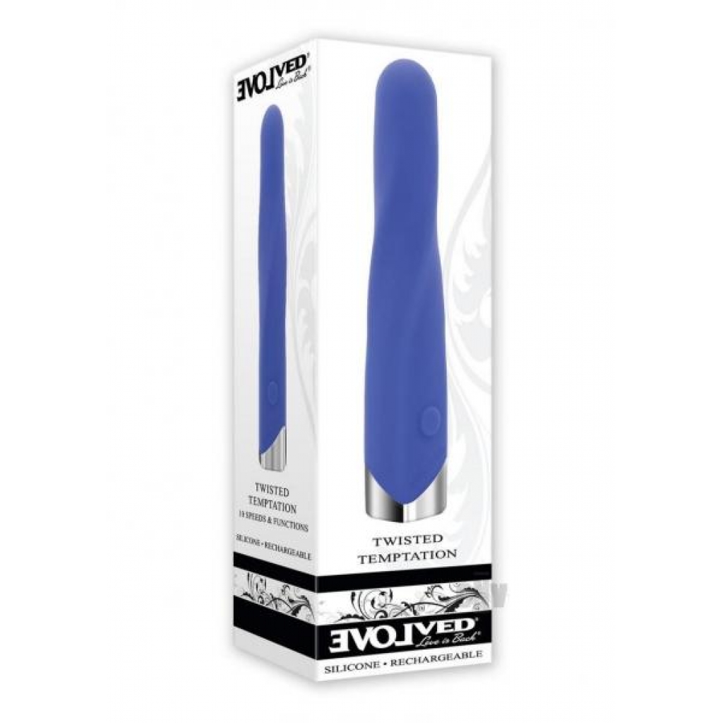 Twisted Temptation Vibrator: Blue and Purple Design