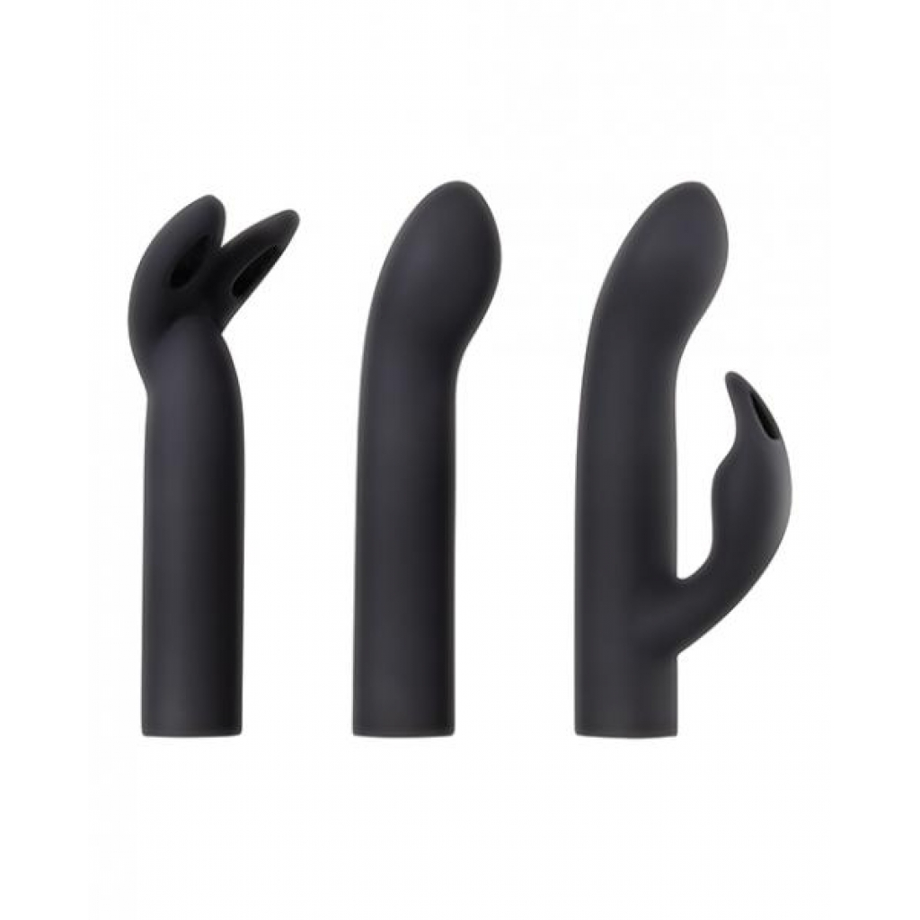 Four Play Set - Black Bullet Vibrator with 3 Sleeves