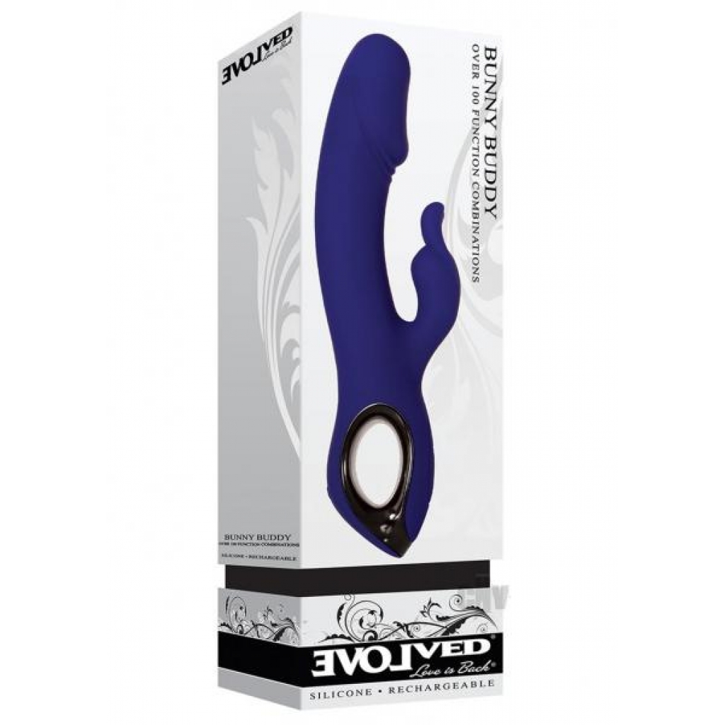 Bunny Buddy Silicone Vibrator - Purple