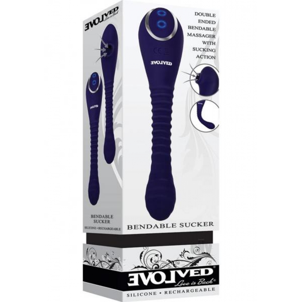 Bendable Sucker Vibrator in Purple