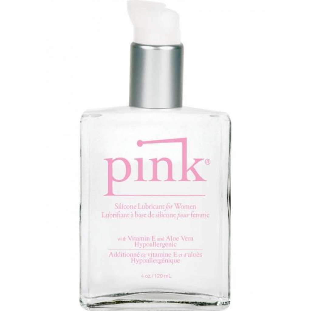 Pink Glass Bottle - 4 Ounce Clear