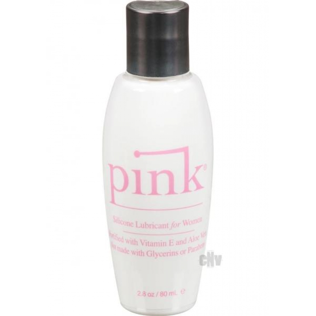 Pink Silicone Lube Flip Top Bottle - 2.8 oz