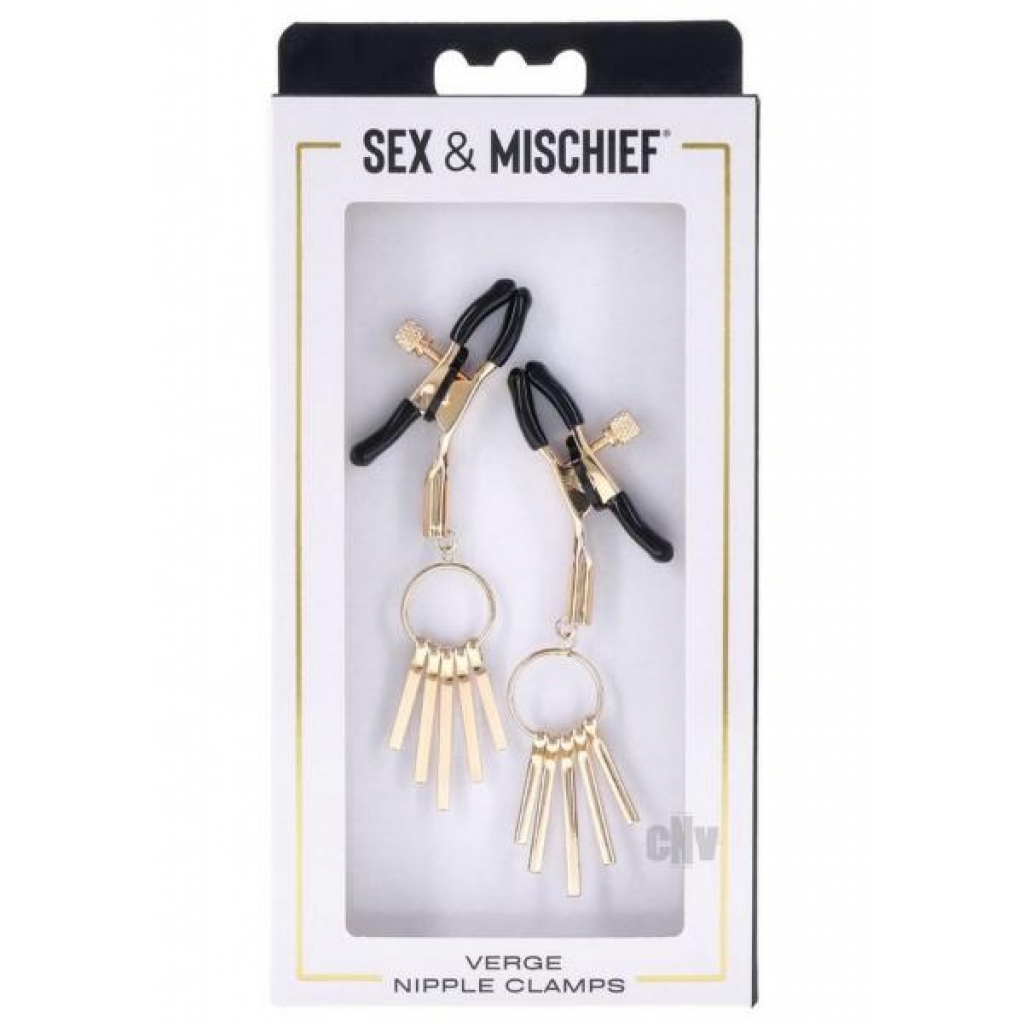 Sandm Verge Nipple Clamps - Gold/Black