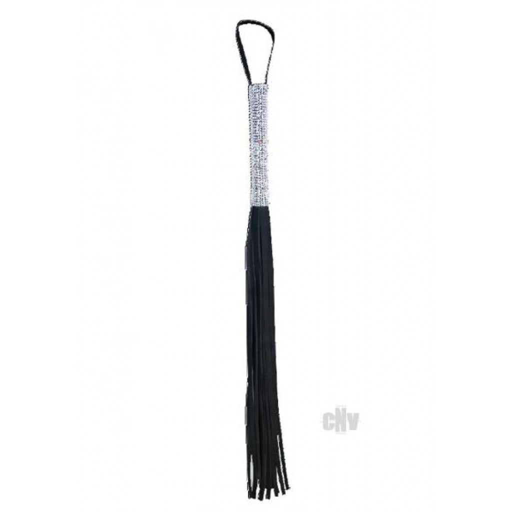 Sex and Mischief Sparkle Flogger - Black Silver