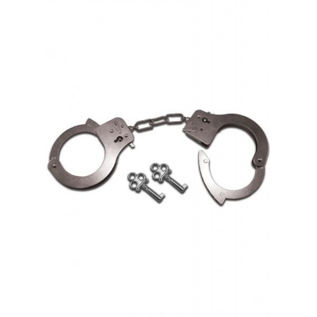 Sex And Mischief Metal Handcuffs - Silver