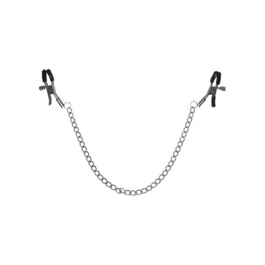 Sex And Mischief Chained Nipple Clamps - Silver