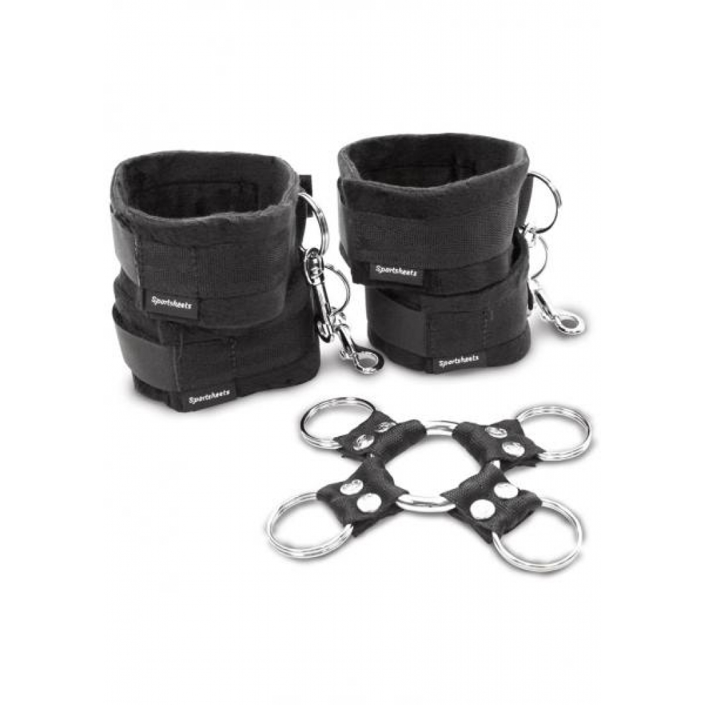 5-Piece Adjustable Hog Tie and Cuff Bondage Set