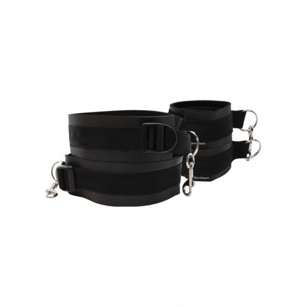 Adjustable Thigh and Wrist Cuff Set - Black