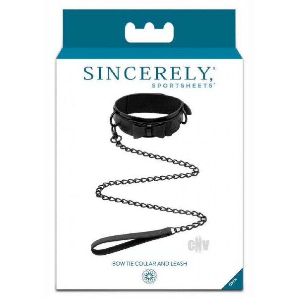 Sincerely Bow Tie Collar and Leash - Elegant Submission