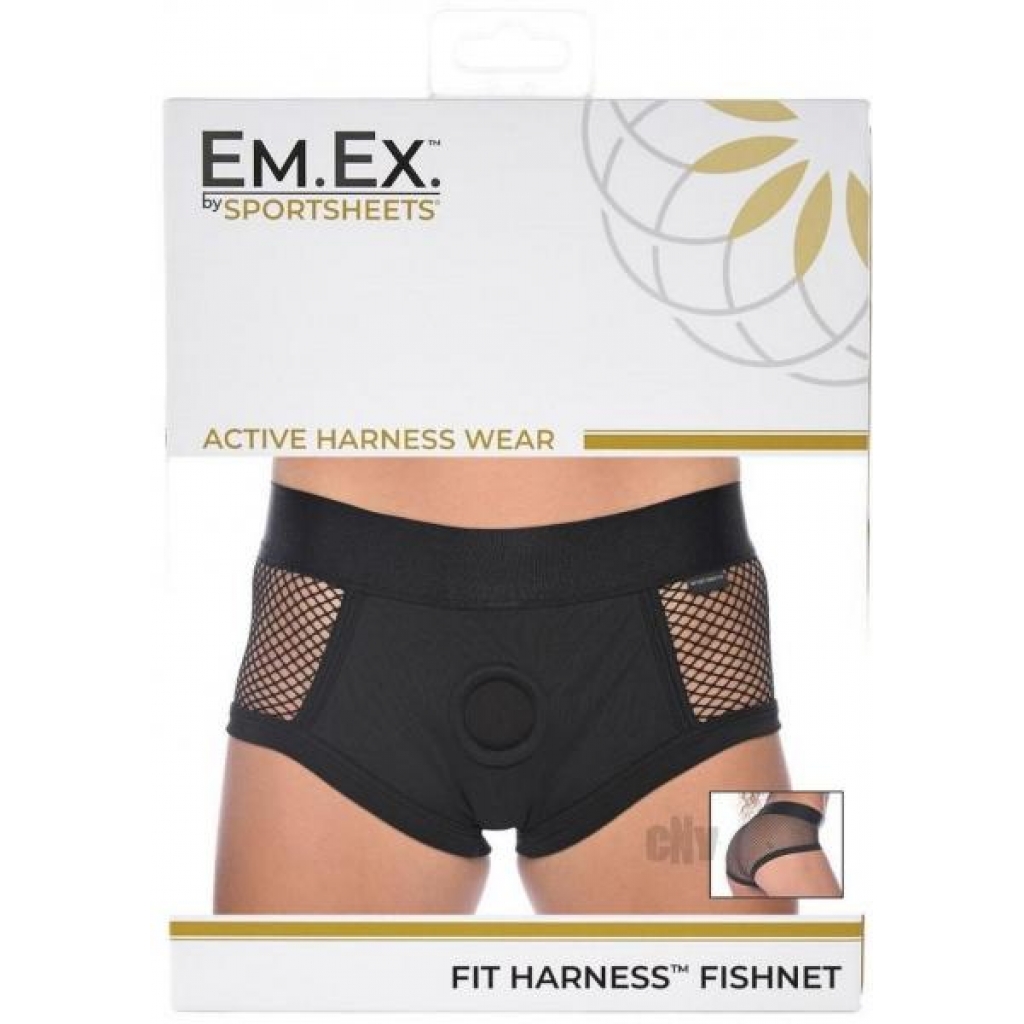 Em Ex Fit Harness Fishnet - Large Black