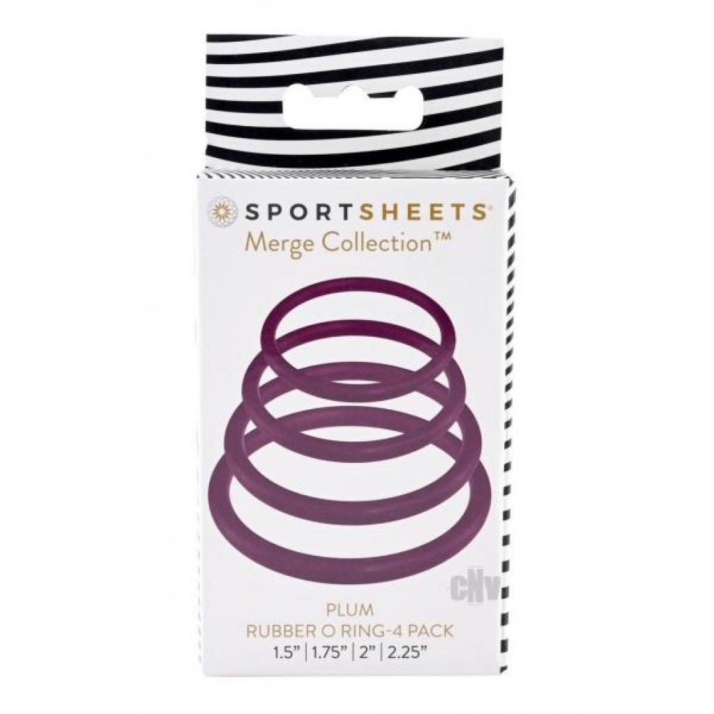 Rubber O Ring - 4 Pack Plum