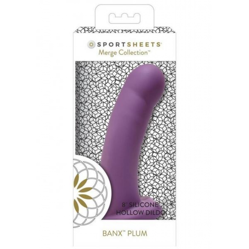 Banx Hollow Silicone Dildo - Plum Purple