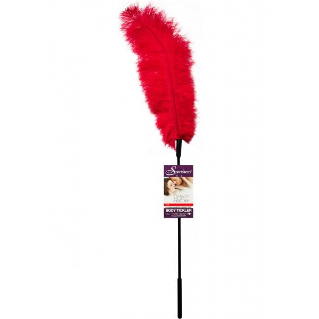 Body Tickler Ostrich Feather Sensation - Red