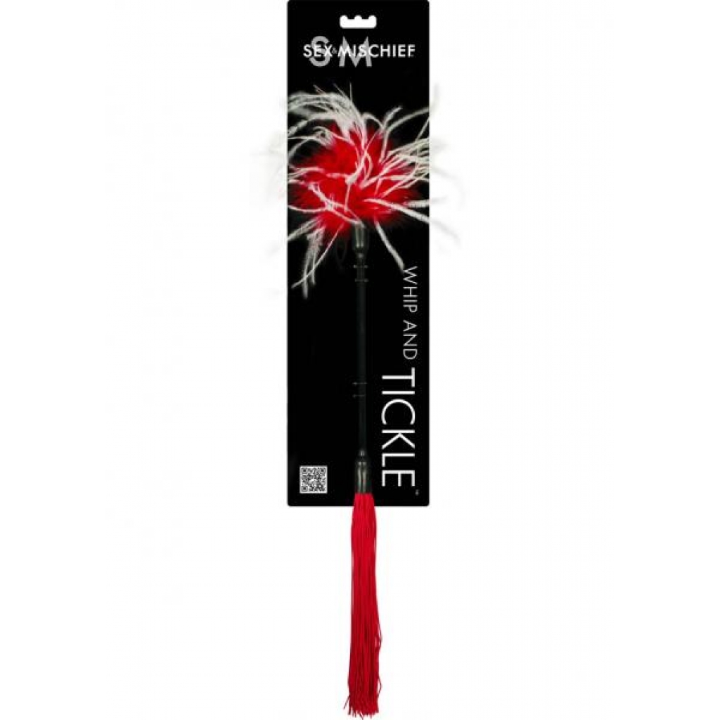 Whipper Tickler Feather and Rubber Tickler - Red