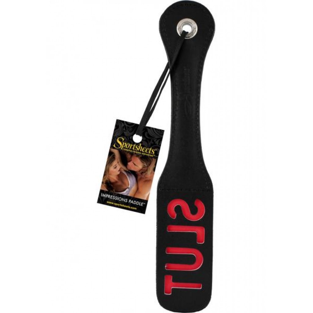 Leather Impression Paddle Slut - Leave Your Mark