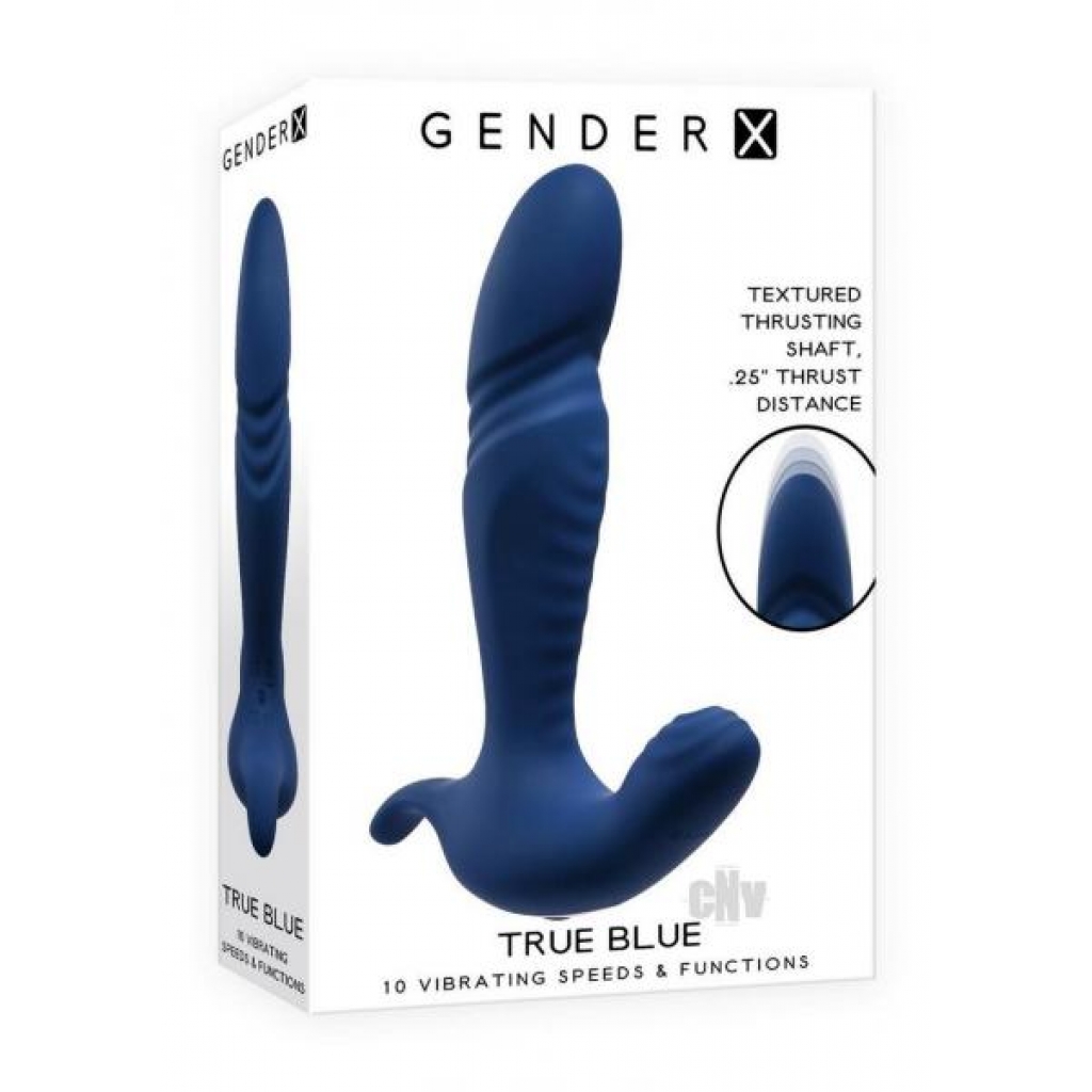 Gx True Blue Vibrating Thrusting Toy