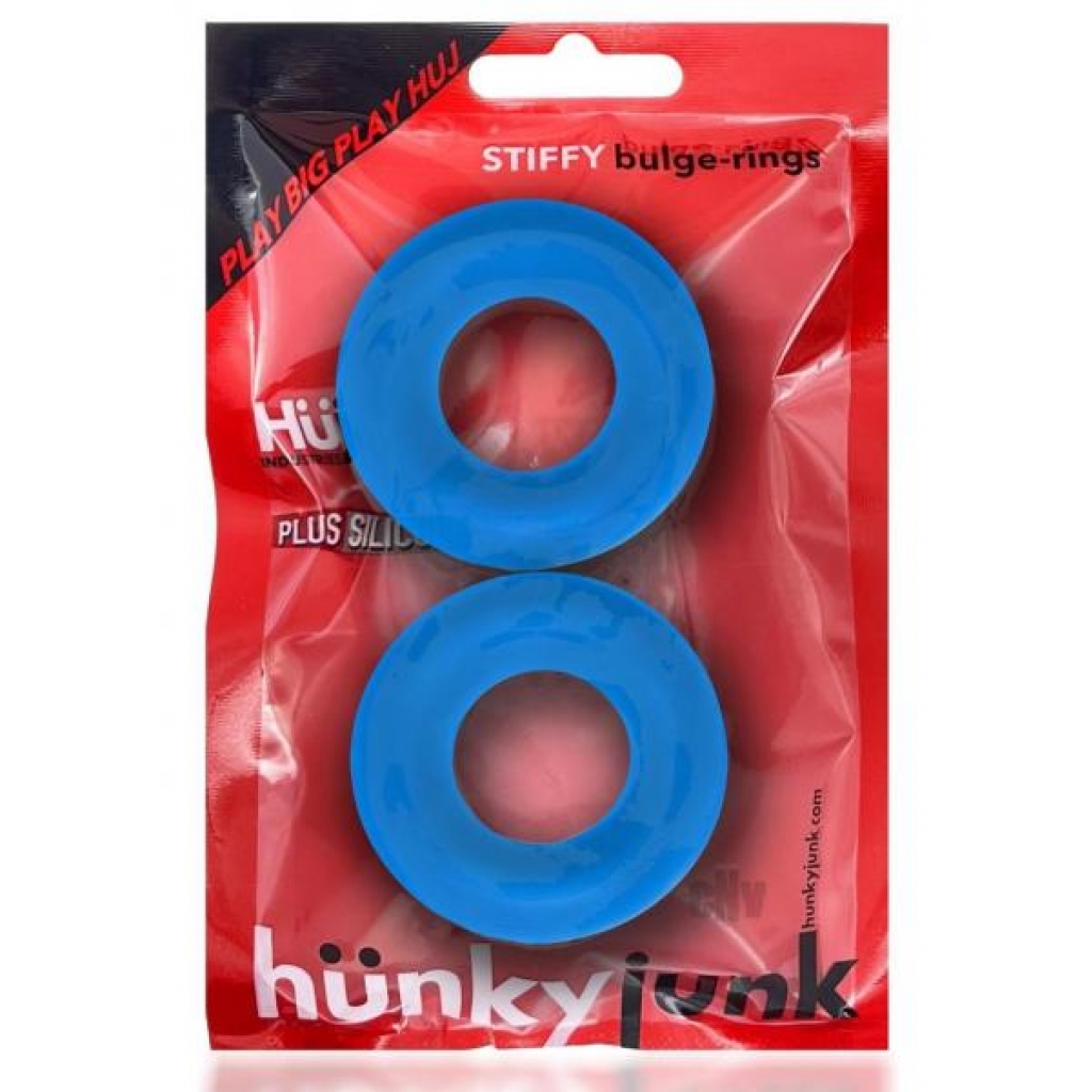 Stiffy Bulge Cockring - 2 Pack, Teal Ice