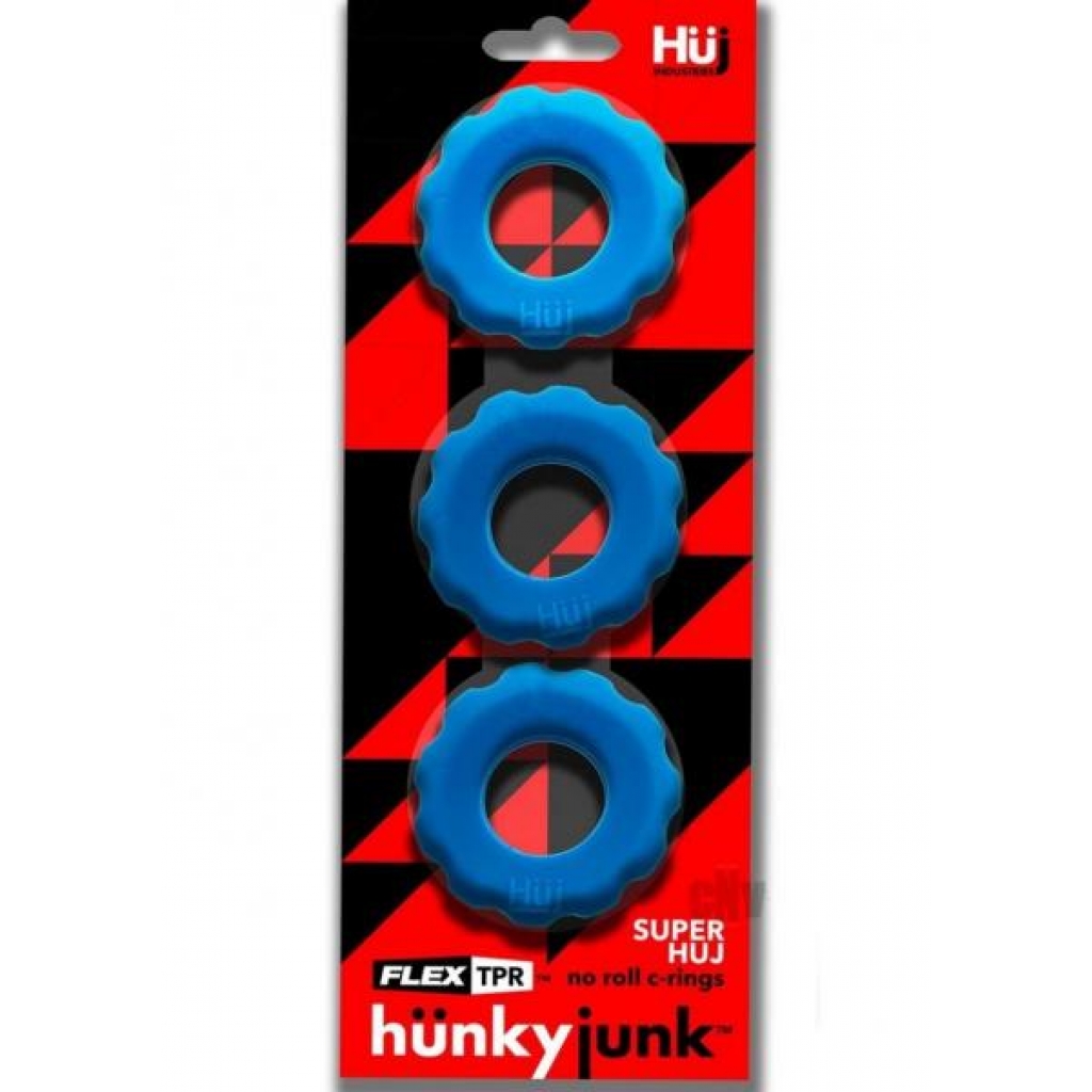 Super Huj 3pk Cockrings - Teal Ice