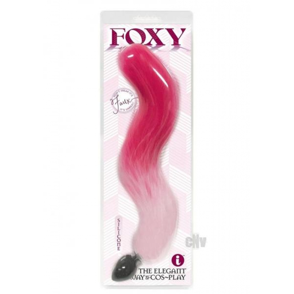 Foxy Faux Fox Tail Plug - Pink and White