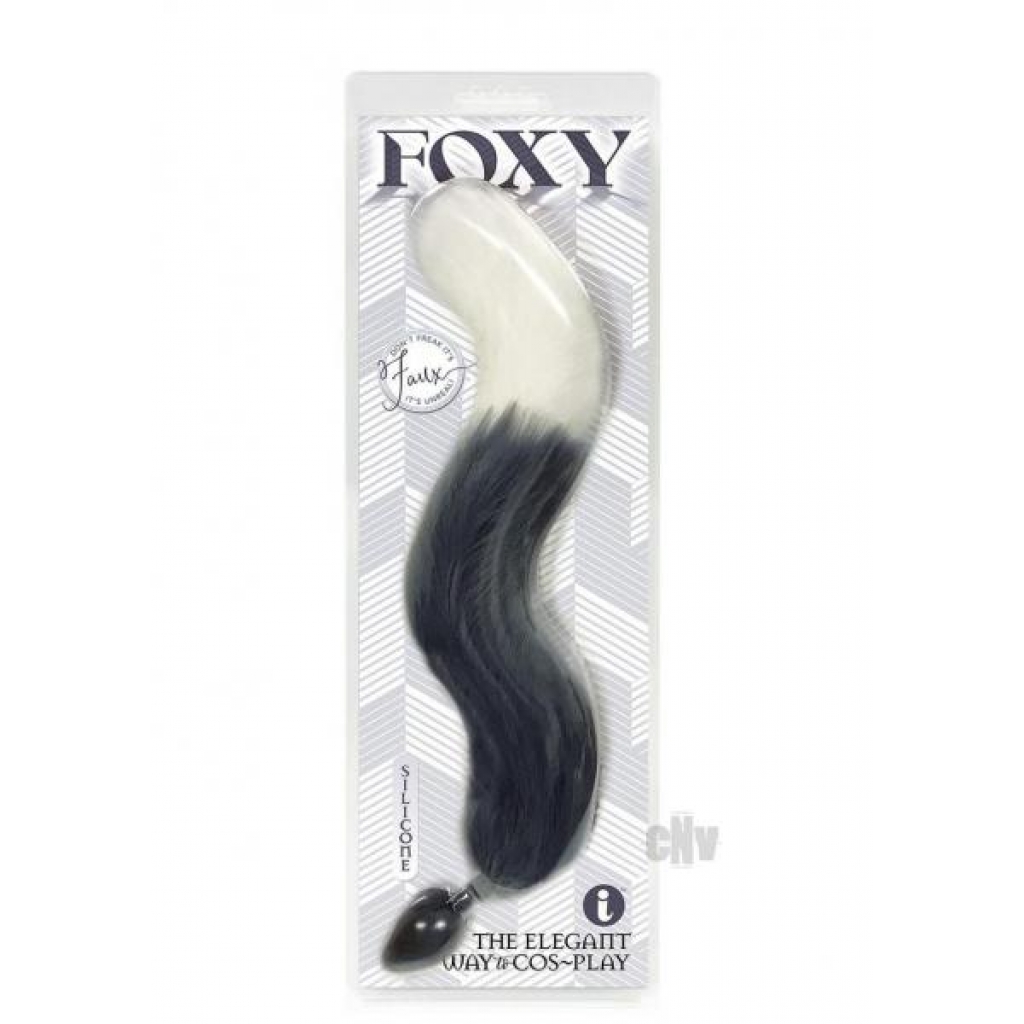 Foxy Fox Tail Plug - Silver/White