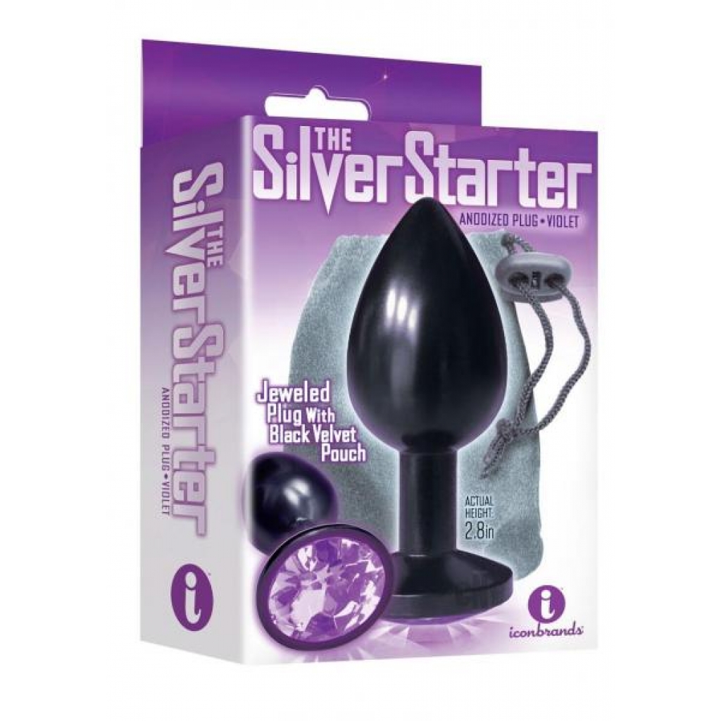 The 9 Silver Starter Anodized Plug - Violet Black