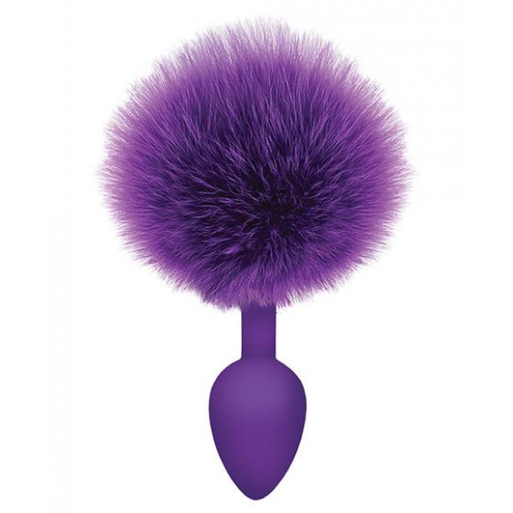 Cottontails Bunny Tail Silicone Butt Plug - Purple