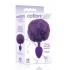 Cottontails Bunny Tail Silicone Butt Plug - Purple