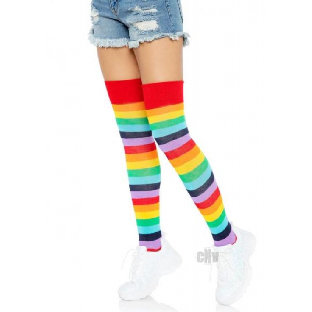 Lycra Rainbow Thigh High